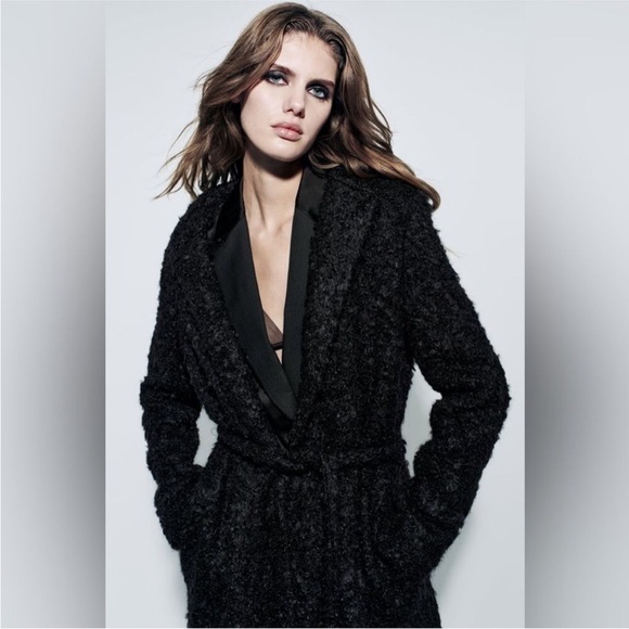 ZARA MANTECO 82% WOOL BOUCLE COAT ZW COLLECTION - Picture 6 of 9